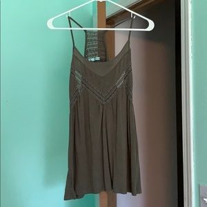 Racer back lace tank top